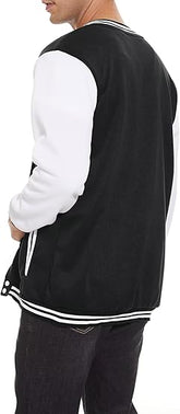 white sleeves varsity jacket men